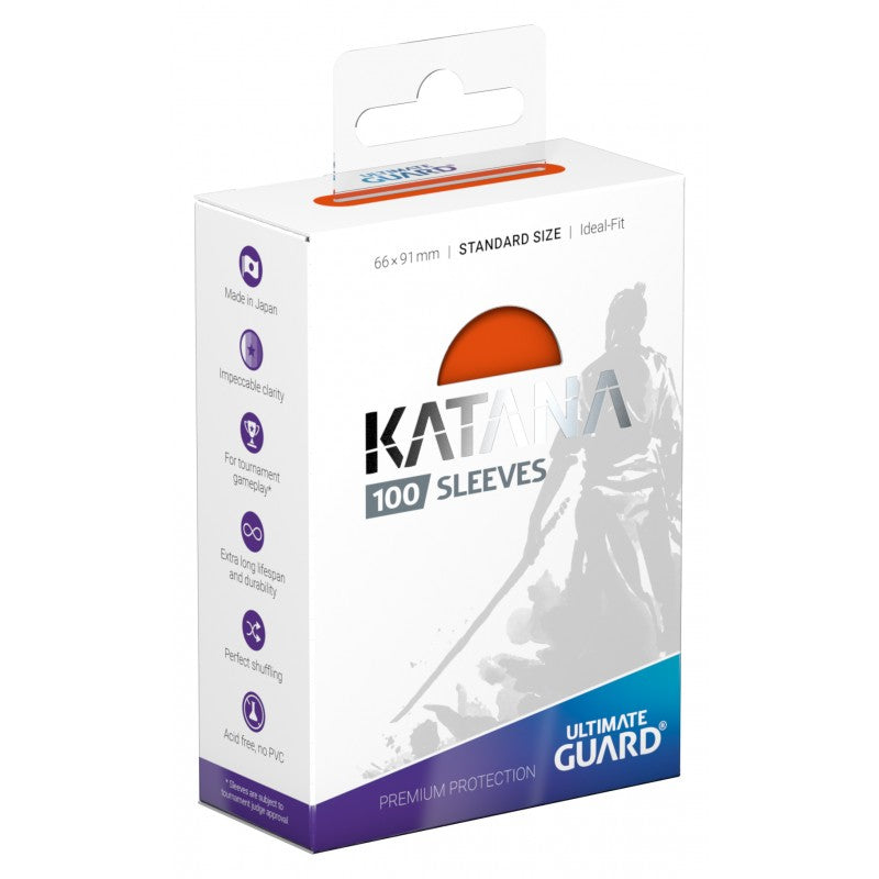 Orange Standard Size Card Sleeves - Ultimate Guard KATANA [100 ct]
