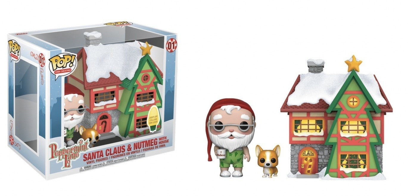 Image of Santa Claus & Nutmeg (With House) (Peppermint Lane) #1