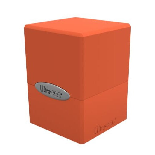 Image of Pumpkin Orange Satin Cube Deck Box 100+