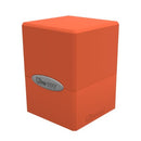 Pumpkin Orange Satin Cube Deck Box 100+
