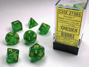 Chessex Borealis - Maple Green/Yellow - 7 Dice Set