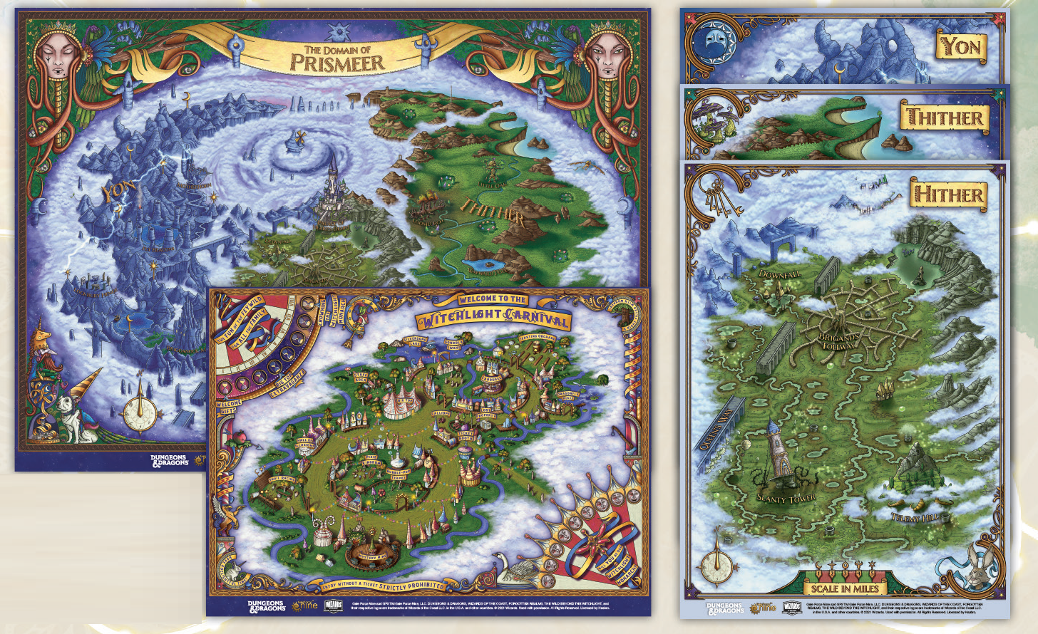 Image of The Wild Beyond The Witchlight Game Map Set - Dungeons and Dragons 5e