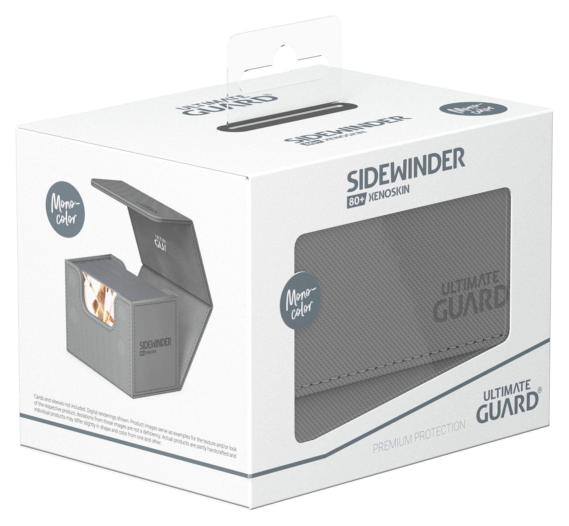 Image of Grey (Mono-Color) 80+ Ultimate Guard Sidewinder Xenoskin Deckbox