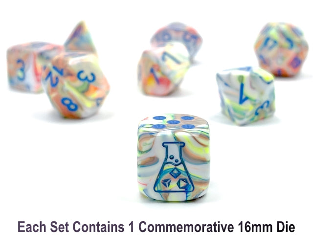 Image of Chessex Festive - Kaleidoscope/Blue - 7 Dice