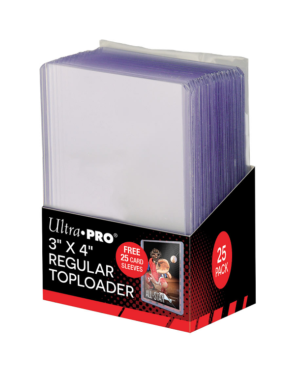 Image of Ultra Pro Regular Toploader 25 Pack + 25 Card Sleeves