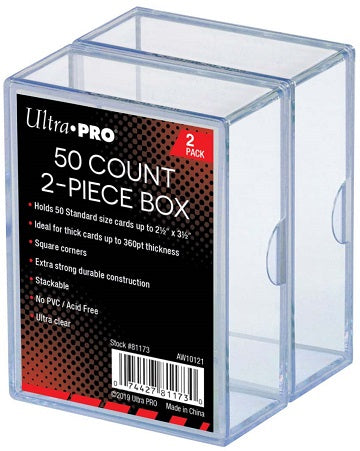 2-Piece Card Storage Box (50ct) - Ultra Pro