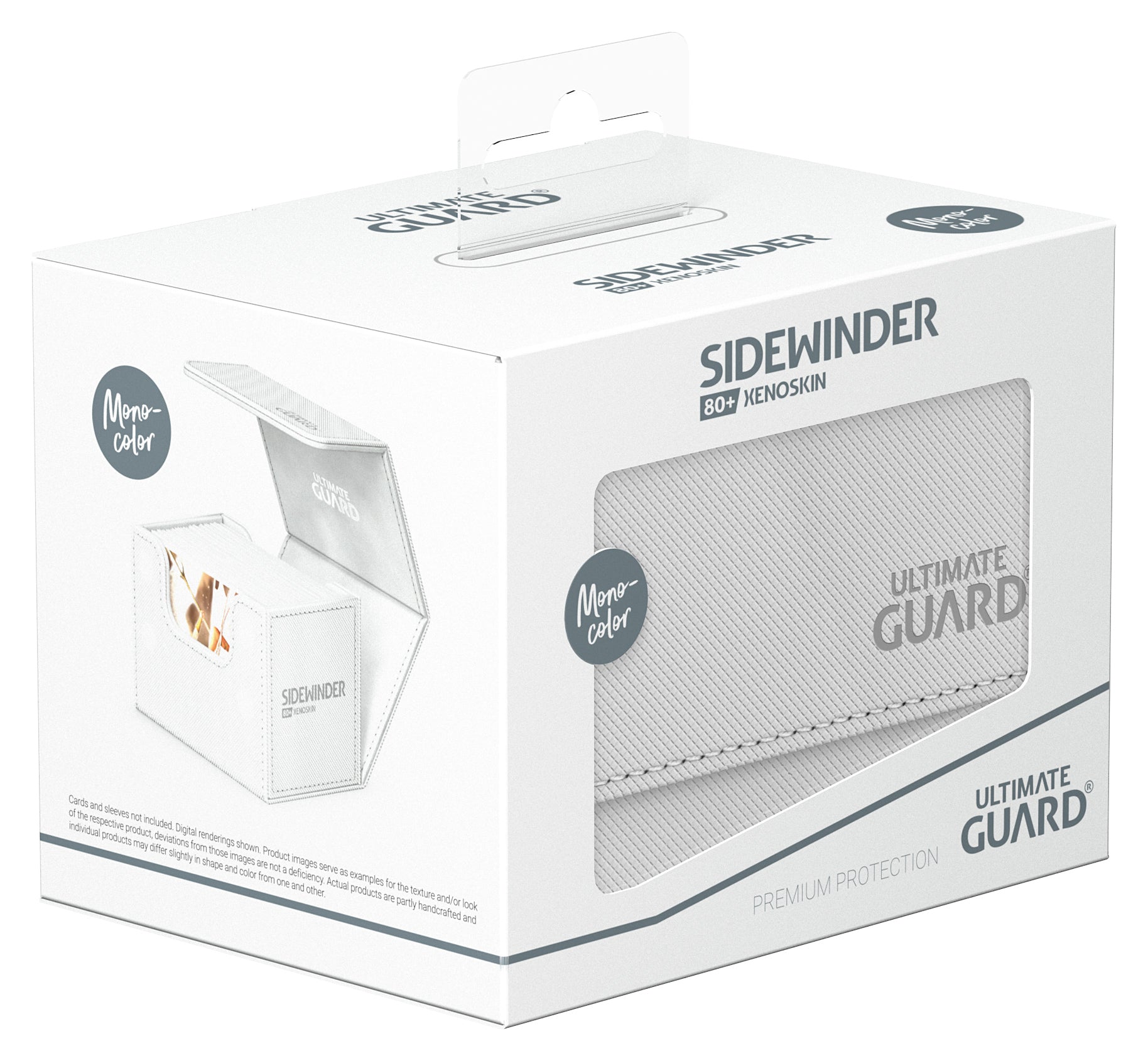 Image of White (Mono-Color) 80+ Ultimate Guard Sidewinder Xenoskin Deckbox
