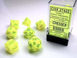 Chessex Vortex - Electric Yellow/Green - 7 Dice