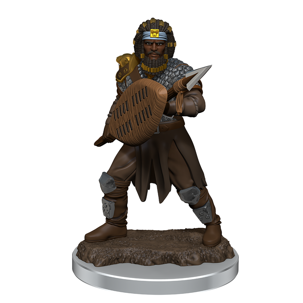 Male Human Fighter Premium Miniature - Icons of the Realms