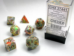 Chessex Festive - Vibrant/Brown - 7 Dice Set