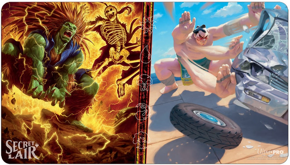 Image of Blanka & E. Honda Street Fighter (Secret Lair) Playmat