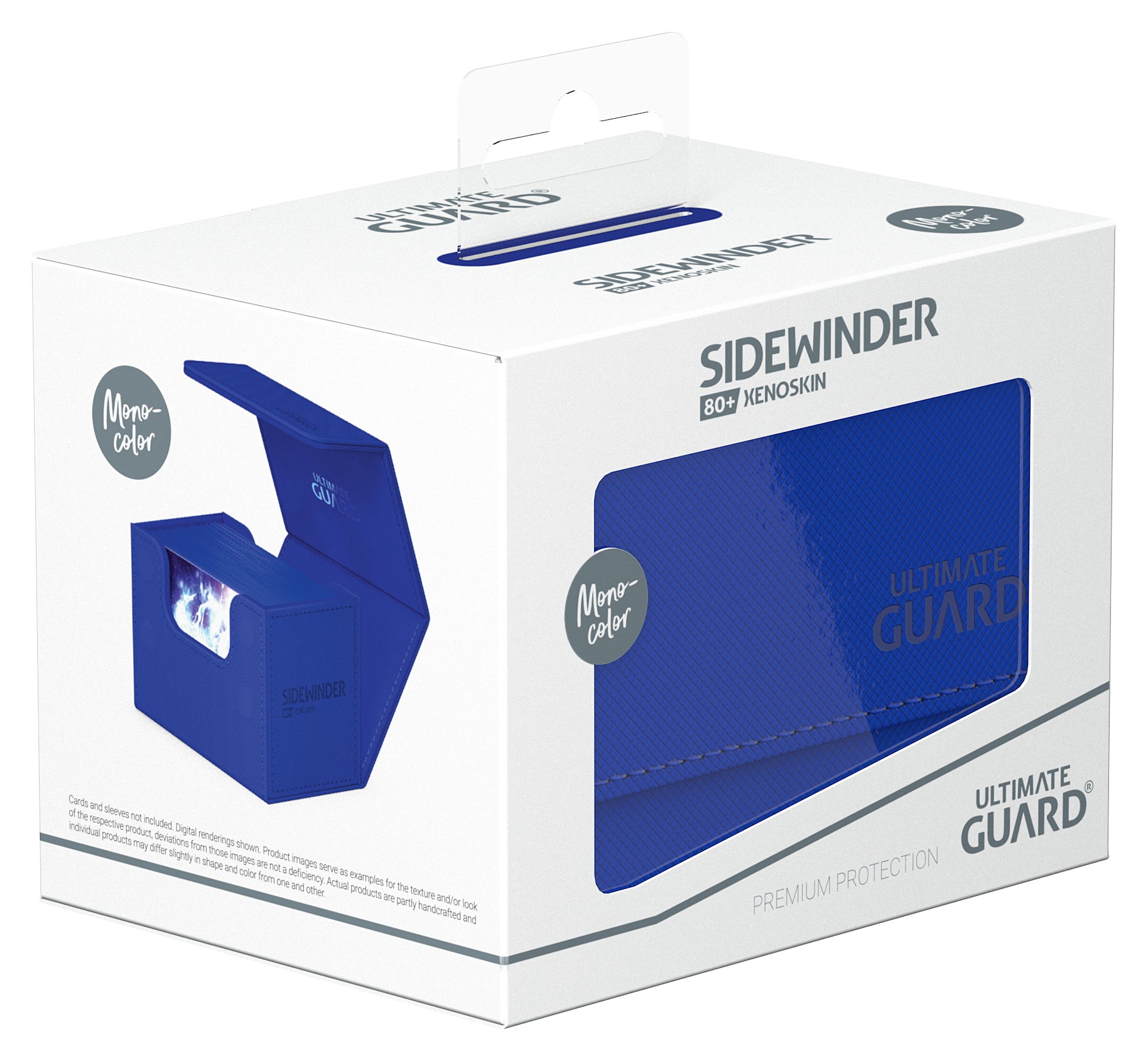 Image of Blue (Mono-Color) 80+ Ultimate Guard Sidewinder Xenoskin Deckbox