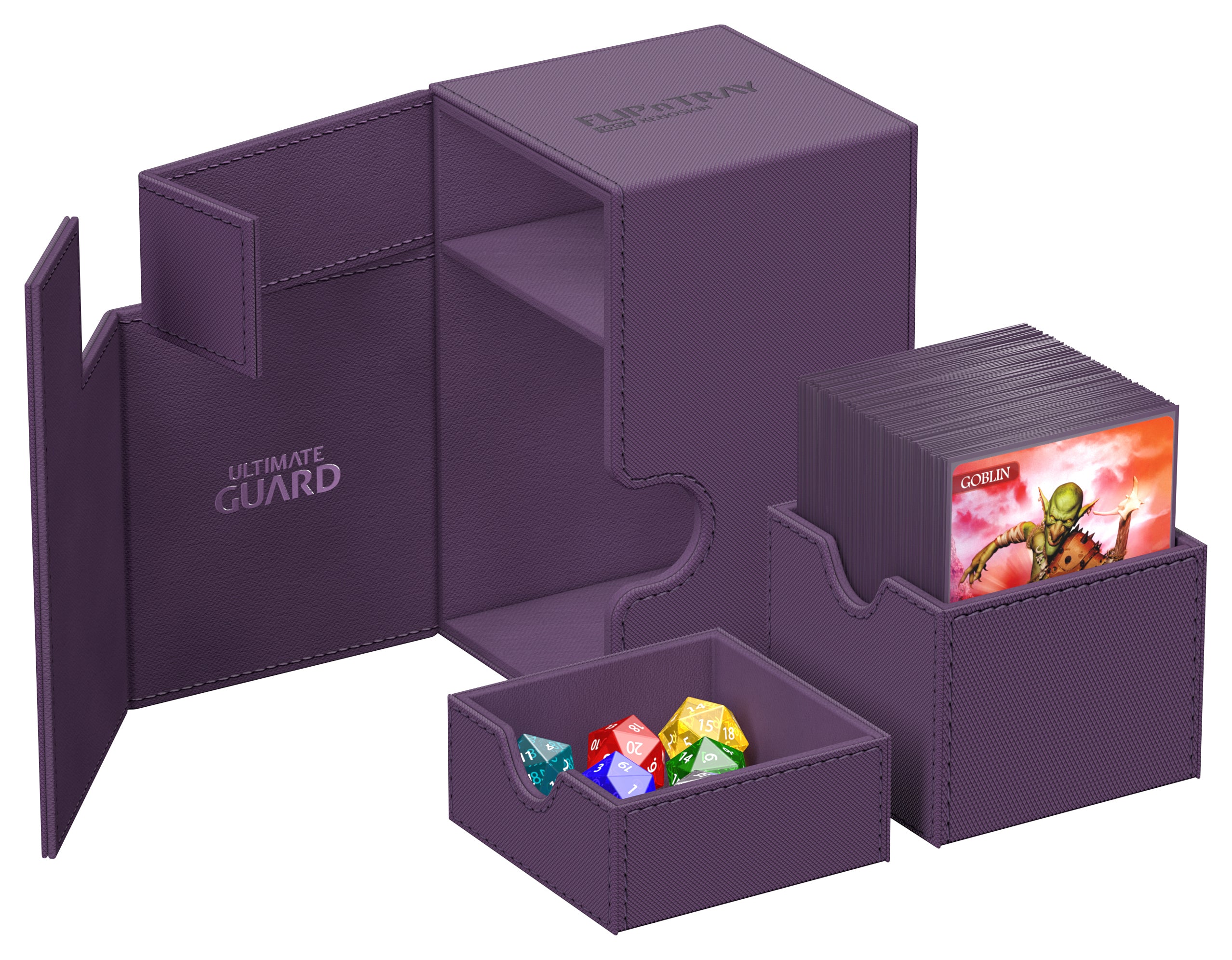 Image of Mono Purple Ultimate Guard Xenoskin Flip'n'Tray 100+ Deckbox