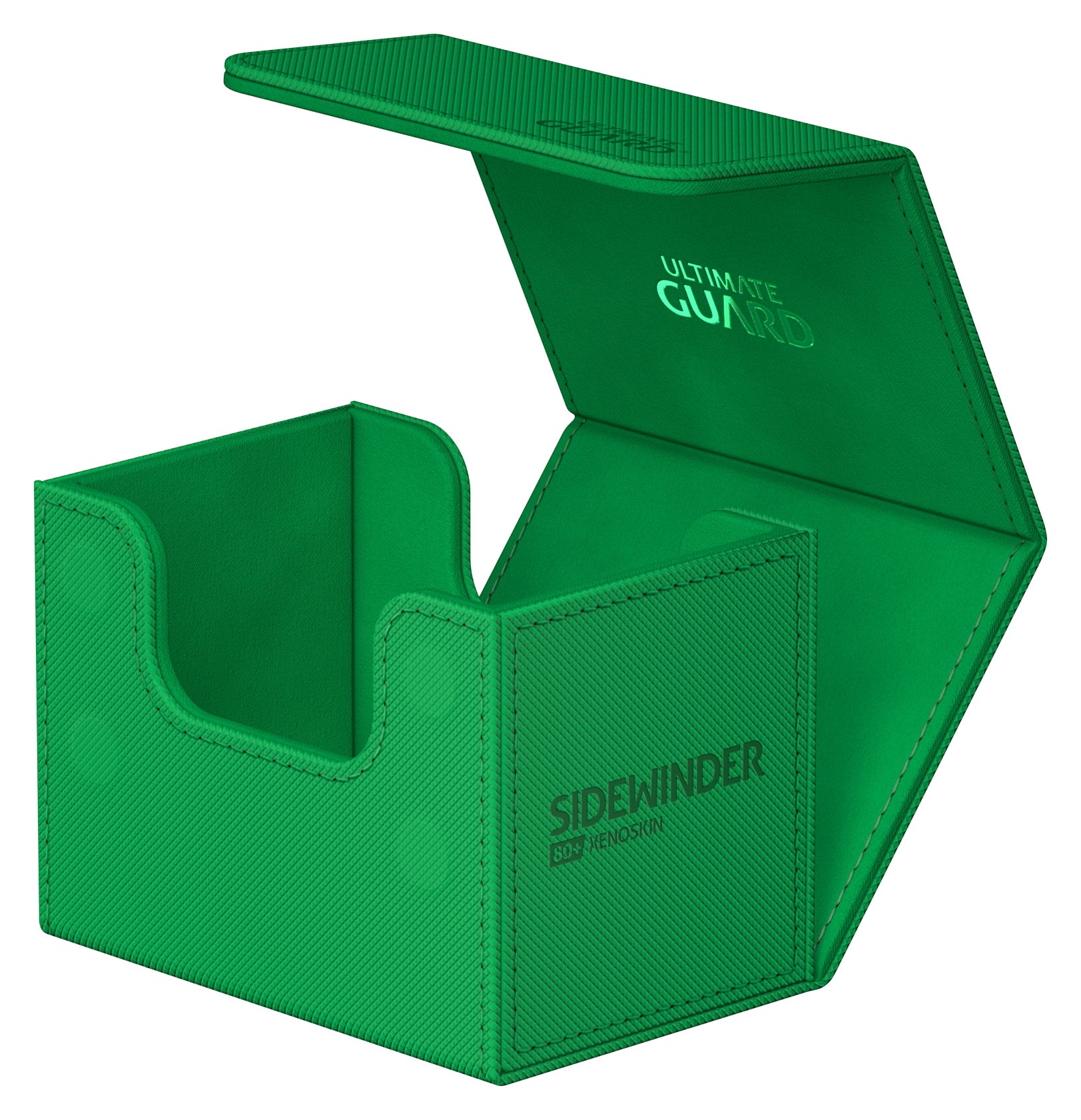 Image of Green (Mono-Color) 80+ Ultimate Guard Sidewinder Xenoskin Deckbox