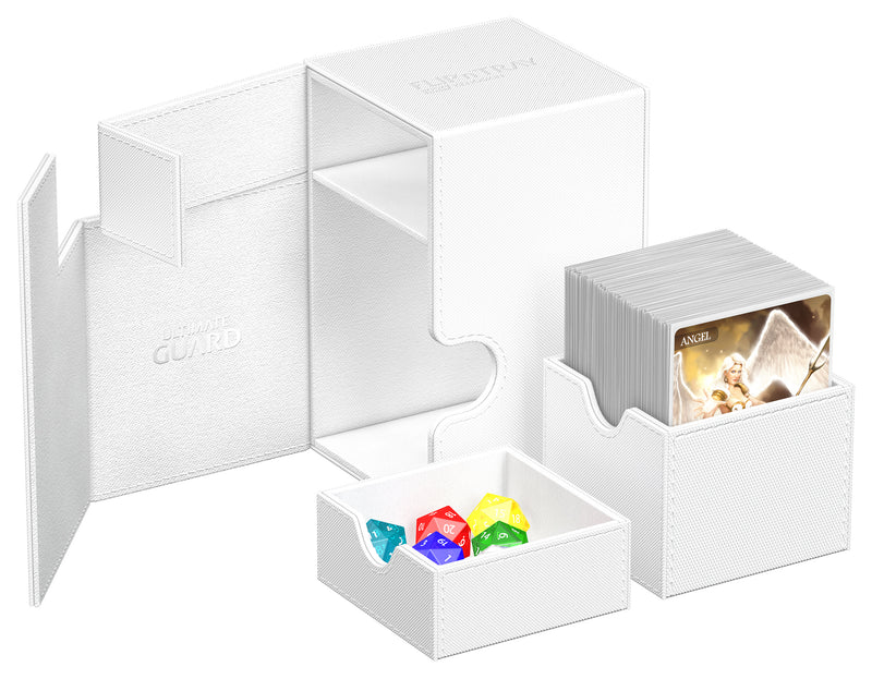 Mono White Ultimate Guard Xenoskin Flip'n'Tray 100+ Deckbox