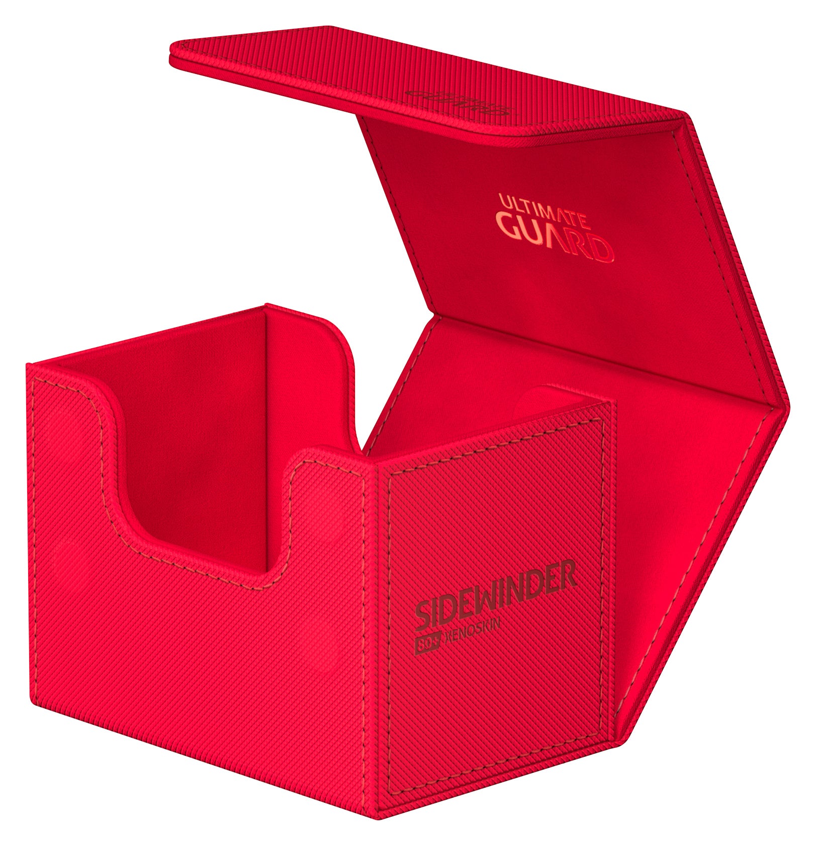 Image of Red (Mono-Color) 80+ Ultimate Guard Sidewinder Xenoskin Deckbox