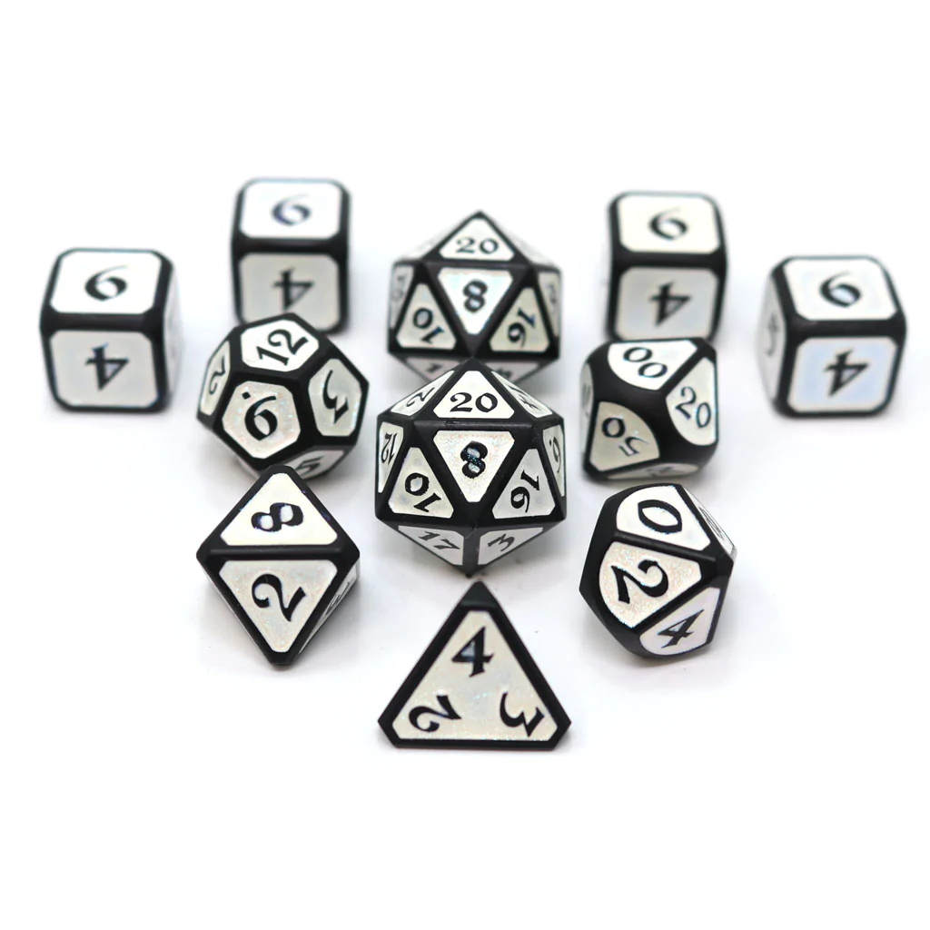Image of Mythica Dreamscape Frostfell 11pc RPG Set - Die Hard Metal Dice