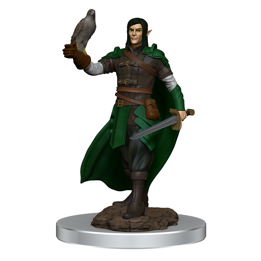Image of Male Elf Ranger Premium Miniature - Icons of the Realms