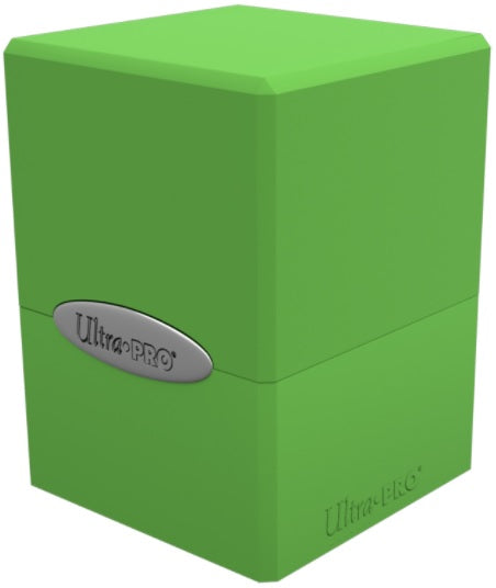 Lime Green Satin Cube Deck Box 100+
