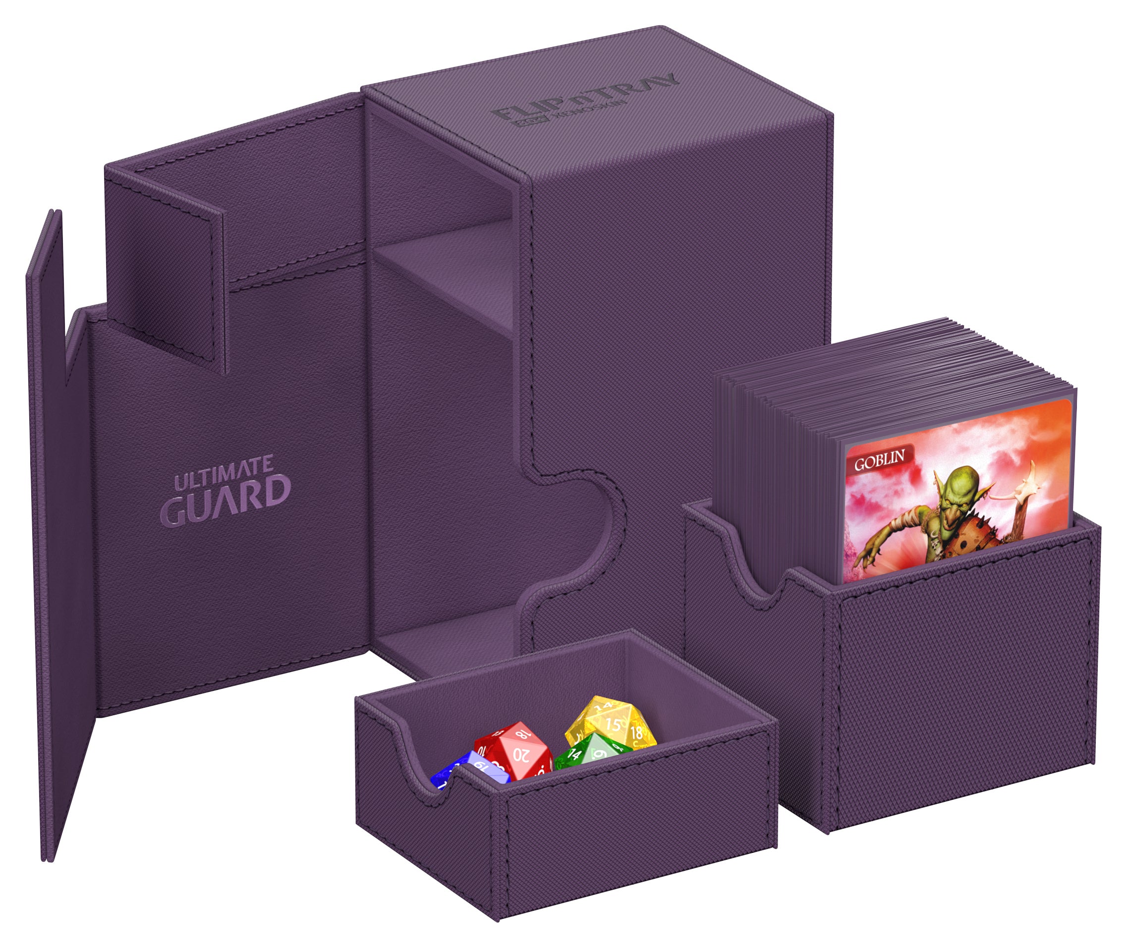 Image of Mono Purple Ultimate Guard Xenoskin Flip'n'Tray 80+ Deckbox