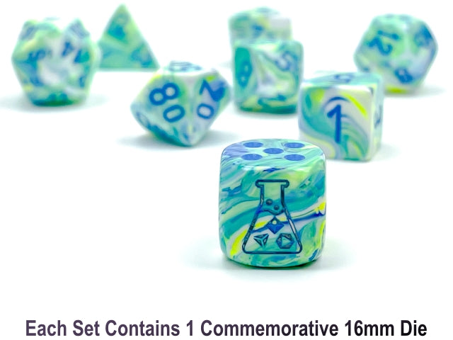 Image of Chessex Festive - Garden/Blue - 7 Dice