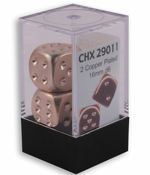 Chessex - 2 Copper Metallic 16mm - D6