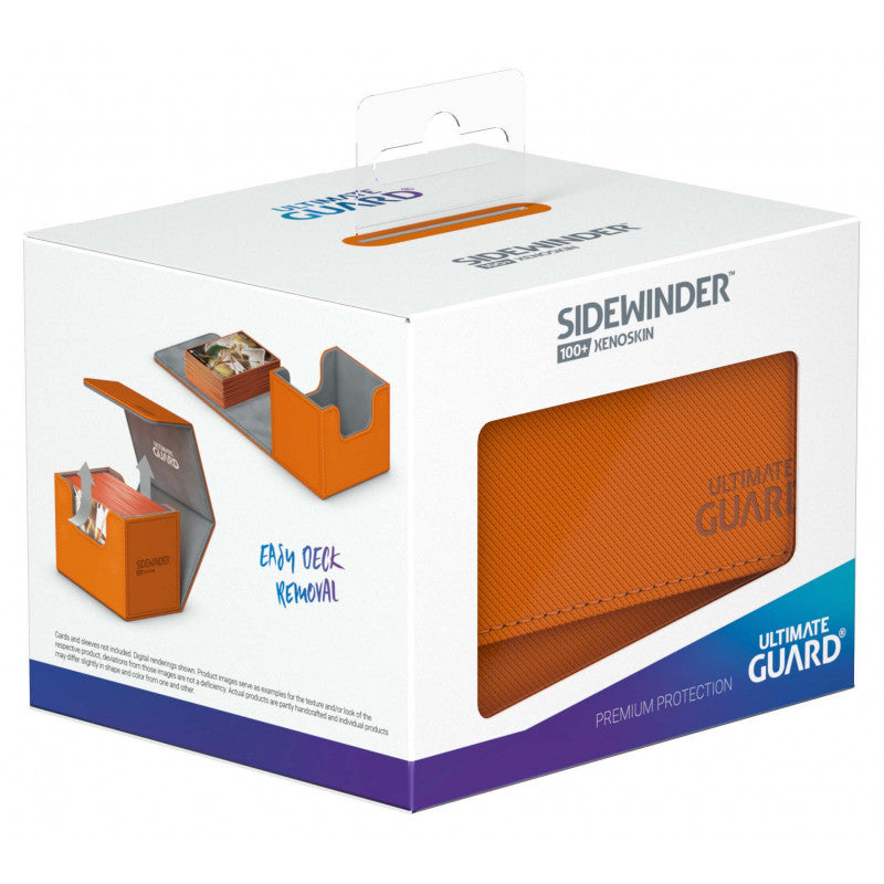 Image of Orange 100+ Ultimate Guard Sidewinder Xenoskin Deckbox