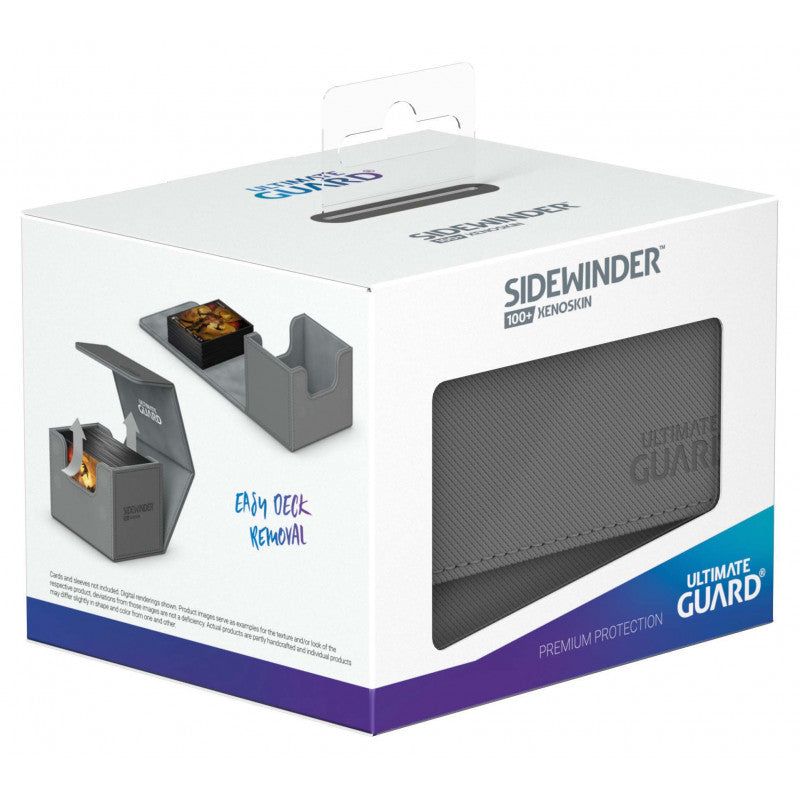 Image of Grey 100+ Ultimate Guard Sidewinder Xenoskin Deckbox