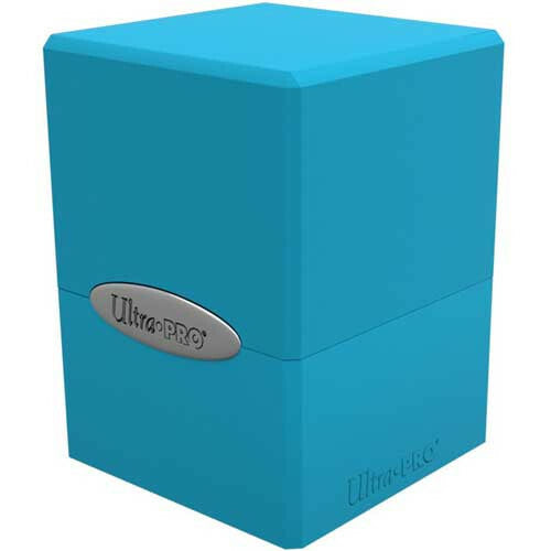 Image of Sky Blue Satin Cube Deck Box 100+