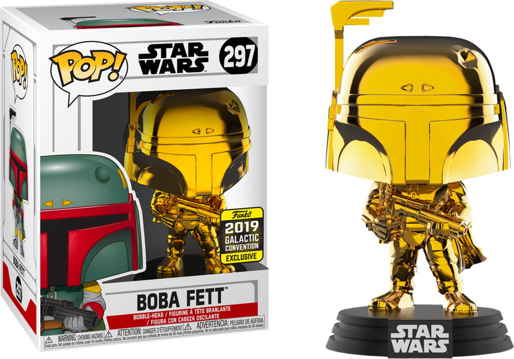 Funko Pop! Star Wars: Boba Fett #297 (Gold Chrome) (2019 Galactic Convention Exclusive)