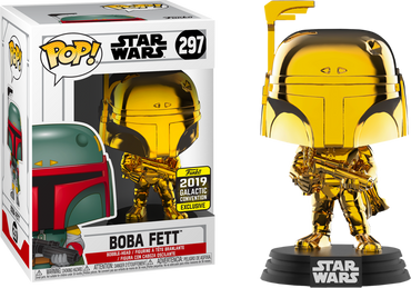 Funko Pop! Star Wars: Boba Fett #297 (Gold Chrome) (2019 Galactic Convention Exclusive)