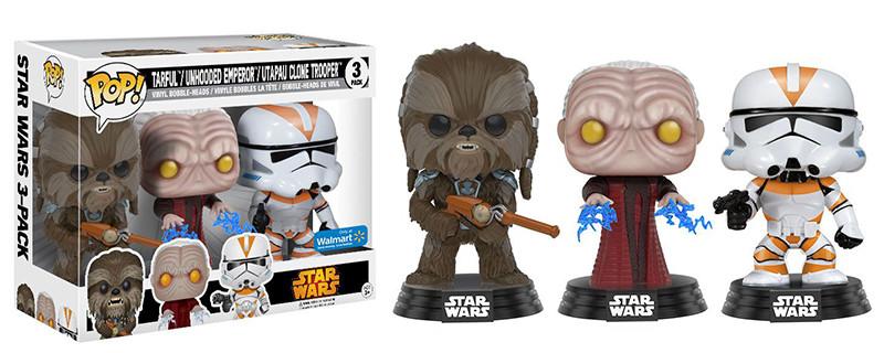 Image of Tarfful / Unhooded Emperor / Utapau Clone Trooper (Walmart Exclusive)(Star Wars) (3 Pack)