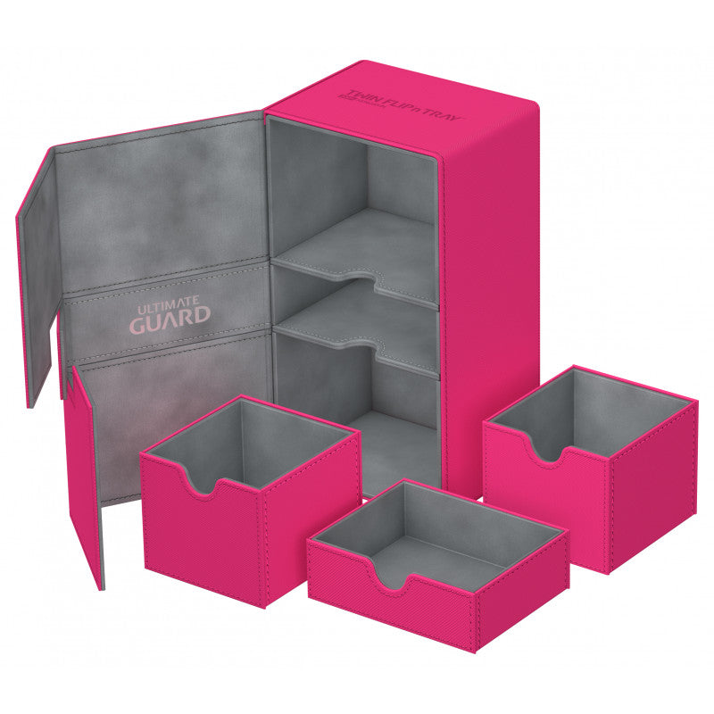 Pink Ultimate Guard Xenoskin Flip'n'Tray 200+ Deckbox