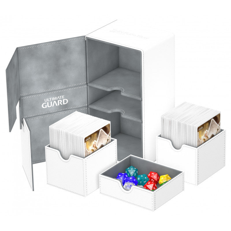 White Ultimate Guard Xenoskin Flip'n'Tray 200+ Deckbox