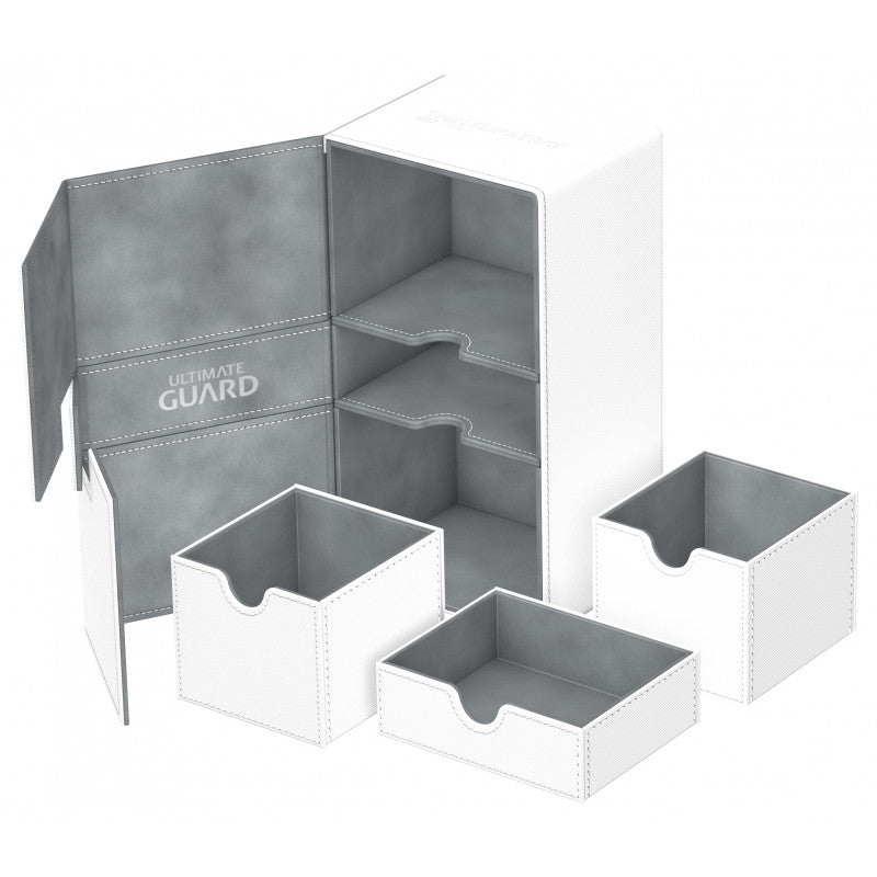 Image of White Ultimate Guard Xenoskin Flip'n'Tray 200+ Deckbox