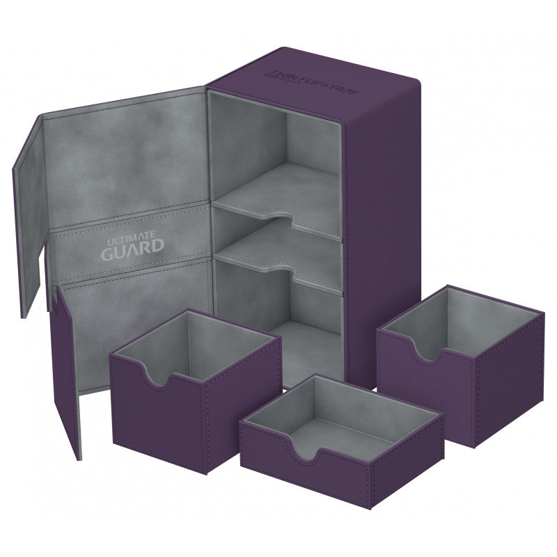 Purple Ultimate Guard Xenoskin Flip'n'Tray 200+ Deckbox