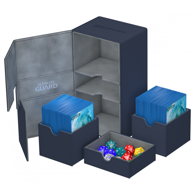 Blue Ultimate Guard Xenoskin Flip'n'Tray 200+ Deckbox