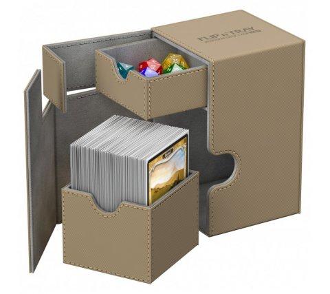 Image of Sand Ultimate Guard Xenoskin Flip'n'Tray 100+ Deckbox