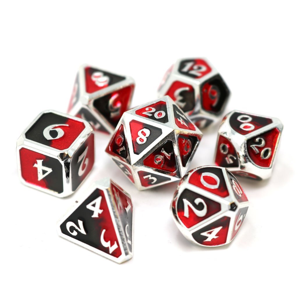 Image of Dark Arts Vengeance 7pc RPG Set - Die Hard Metal Dice